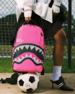 Sprayground Zaino Shark Central Pink Embroidered Backpack - immagine 8