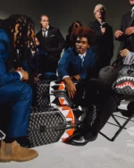 Sprayground Borsone Sharks In Paris Wtf Bubbly Black Check Duffle - immagine 6