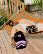 Sprayground Zaino Shark Central Light Purple Backpack - immagine 2
