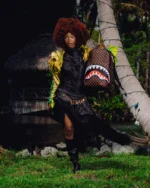 Sprayground Zaino Sharks In Paris Wtf Bubble Brown Check Backpack - immagine 8