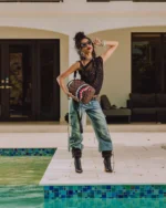 Sprayground Tracolla Zainetto Shark In Paris WTF Bubble Brown Check Mini Backpack - immagine 2