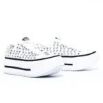Platform Double Stack Low White Borchie - immagine 2