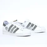 adidas gazelle silver green womens Adidas Superstar Glitter Argento Bande Nere Brillantini – UPremium main image 0