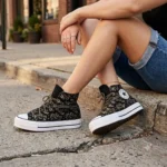 Platform Hi Black Gold Pizzo - immagine 2