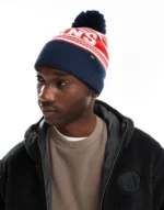 Vans Cappello Vans Check Pom Beanie Rosso - immagine 2