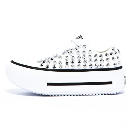 Platform Double Stack Low White Borchie