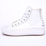 Platform Hi Move White Back Pelle - 42