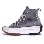 Platform Hike Hi Grey Skull Washed
