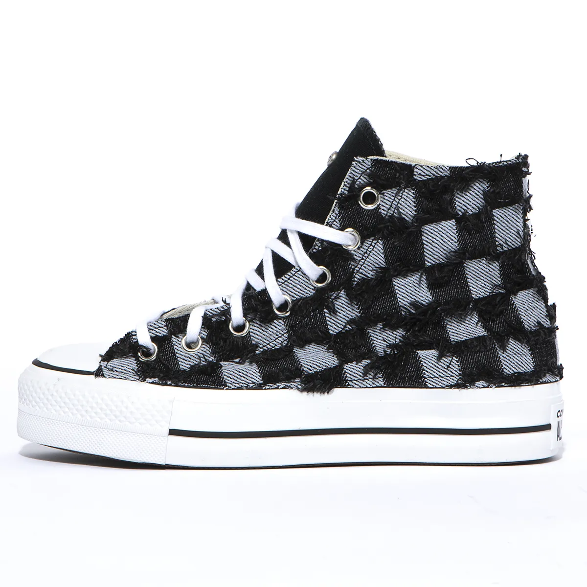 _43A5483 Platform Hi Black Destroy Denim - immagine 1