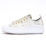 Platform Low Move White Pytho Gold