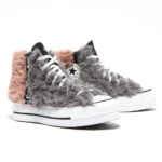 Platform Hi Stripes Furry Grey Rose - immagine 2