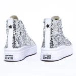 Platform Hi Move White Paillettes Argento - immagine 4