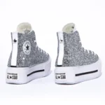 Platform Double Stack Hi White Glitter - immagine 3