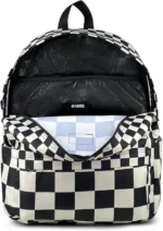 Vans Zaino Big Check Bianco Nero 22 Litri - immagine 3