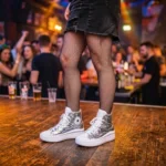 Platform Hi Move White Paillettes Argento - immagine 2