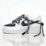 Nike Air Force One Double Rope Glitter Nero