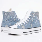 Platform Hi Destroy Denim Strass - immagine 3