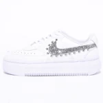 Nike Court Platform Glitter Argento Borchie