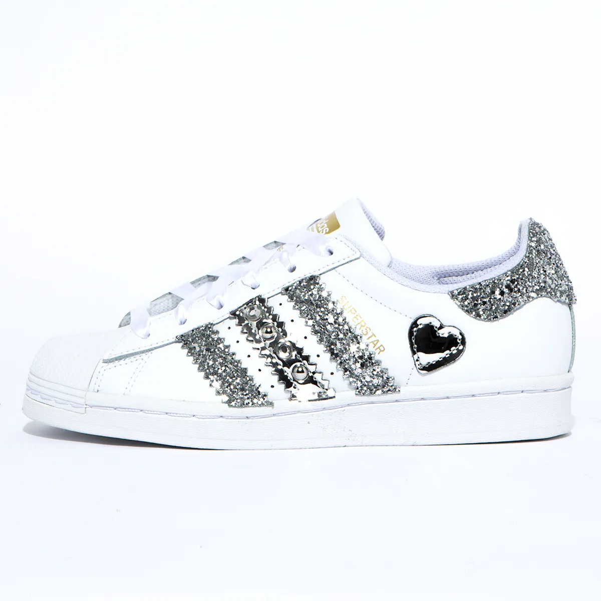 Superstar Donna Adidas Superstar Con Glitter Argento Adidas Yung