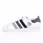 Adidas Superstar Glitter Heart Argento