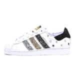 adidas gazelle silver green womens Adidas Superstar Glitter Argento Bande Nere Brillantini  UPremium