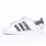 Adidas Superstar Stripes Glitter Leo Argento