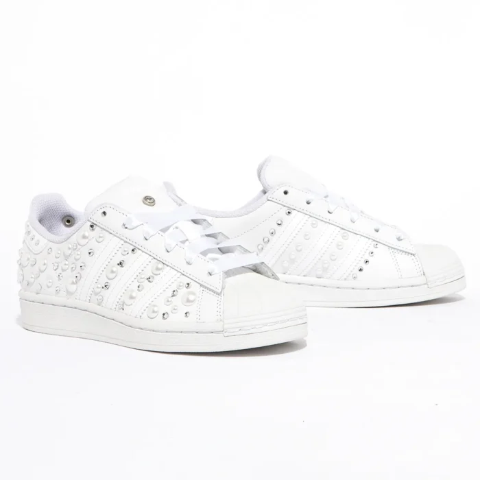 Adidas Superstar White Strass Perle - immagine 2
