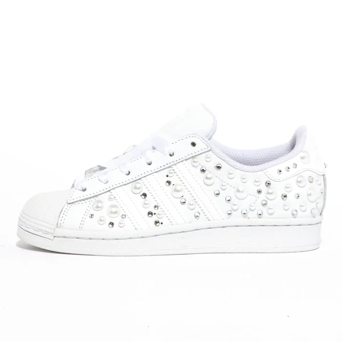 Adidas Superstar White Strass Perle - immagine 1