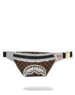 Sprayground Marsupio Cream And Brown Tear Check Savvy Crossbody