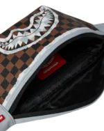 Sprayground Marsupio Cream And Brown Tear Check Savvy Crossbody - immagine 7