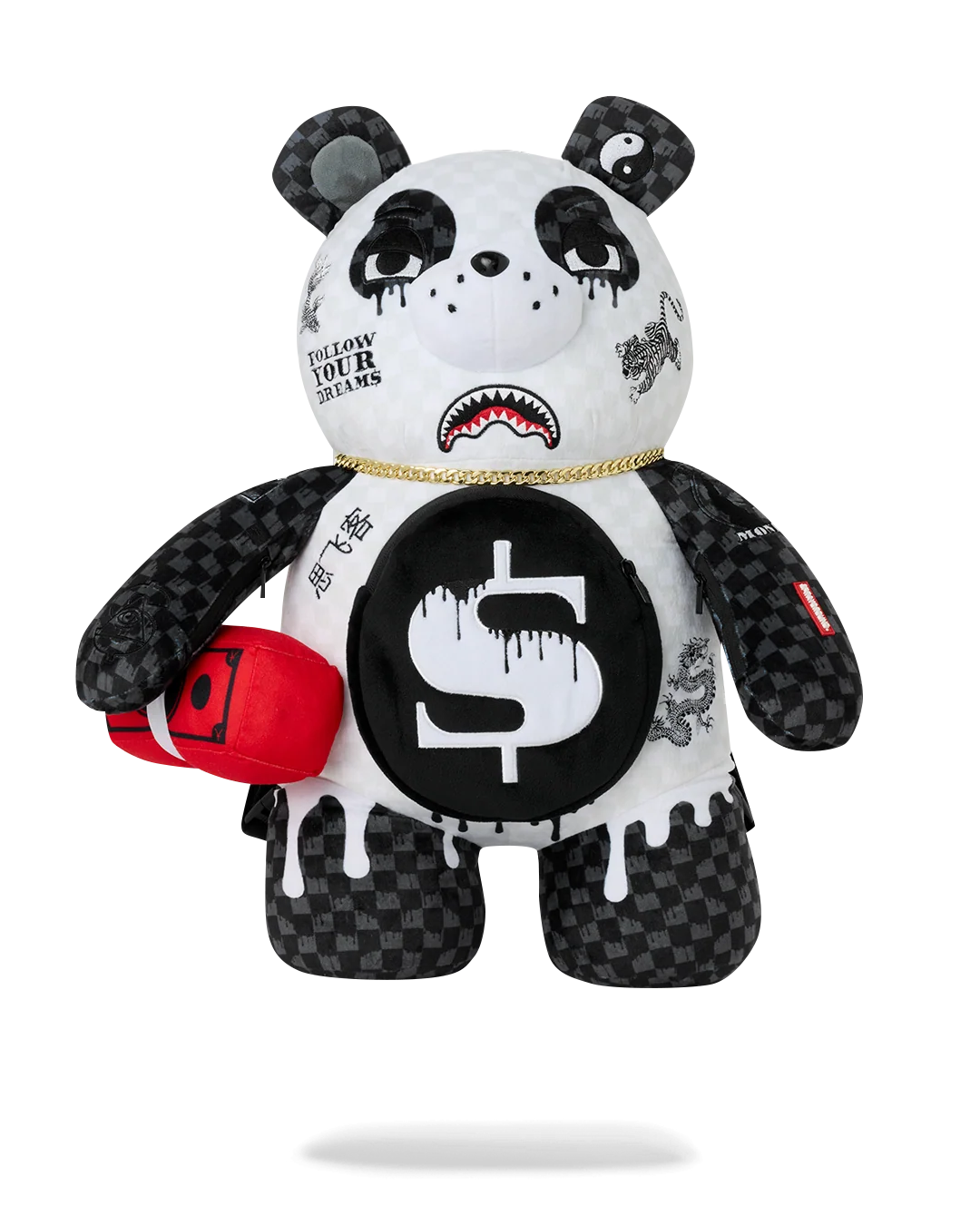 B8428_1 Sprayground Zaino Drippy Panda Moneybear Backpack - immagine 1
