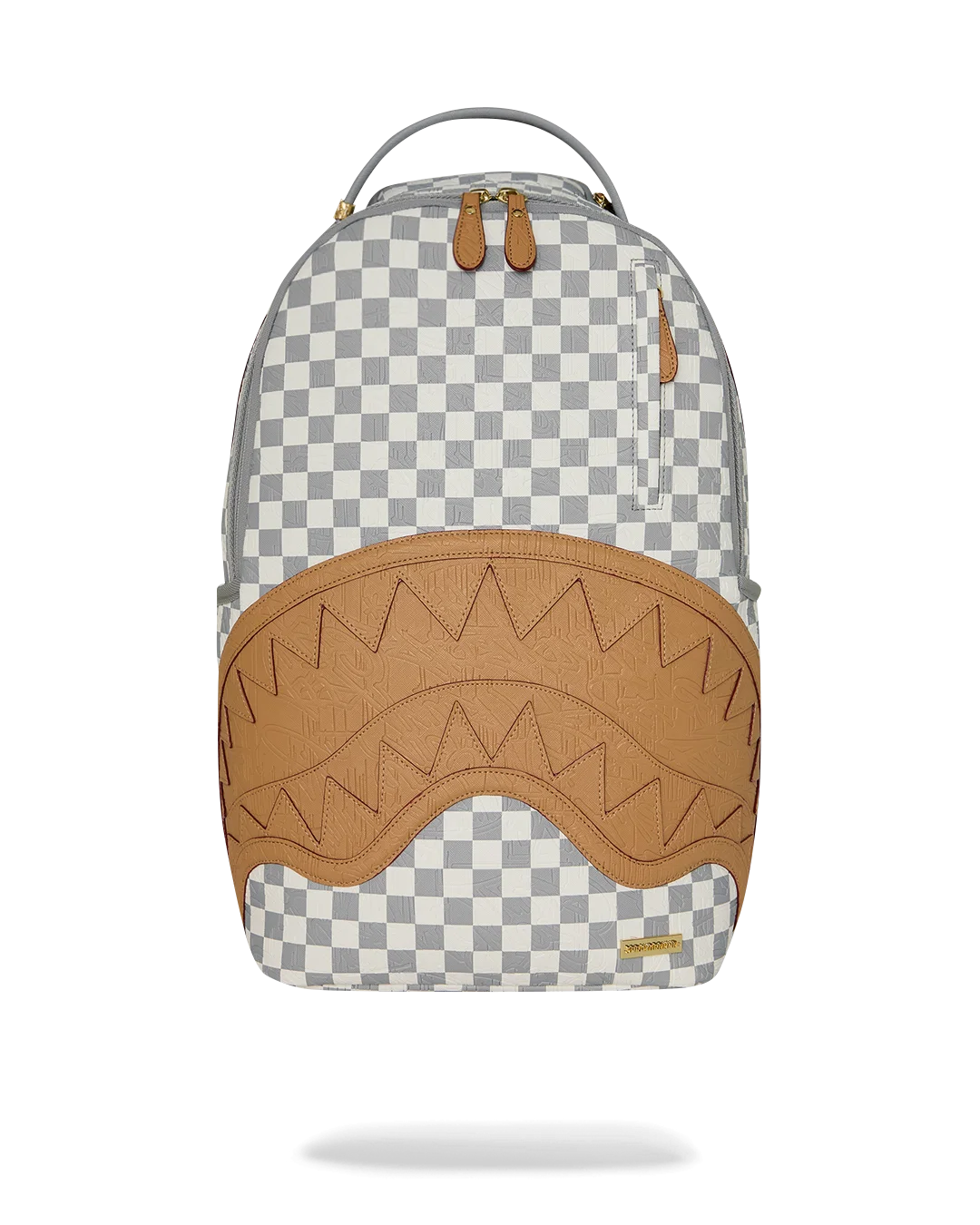 B8593_1 Sprayground Zaino Embossed Cream Check Backpack - immagine 1