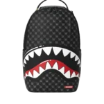 Sprayground Zaino Sharks In Paris Wtf Bubbly Black Check Backpack