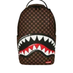 Sprayground Zaino Sharks In Paris Wtf Bubble Brown Check Backpack