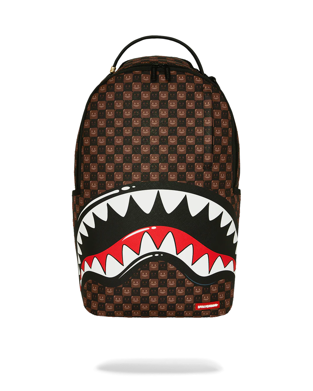 B8634_1 Sprayground Zaino Sharks In Paris Wtf Bubble Brown Check Backpack - immagine 1