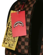 Sprayground Zaino Sharks In Paris Wtf Bubble Brown Check Backpack - immagine 16