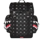 Sprayground Zaino Gray Peeking Character Monte Carlo Check Backpack