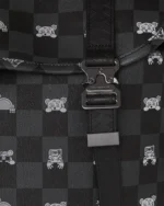 Sprayground Zaino Gray Peeking Character Monte Carlo Check Backpack - immagine 7