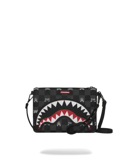 Sprayground Pochette Gray Peeking Character Crossover Clutch