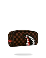 Sprayground Astuccio Sharks In Paris Wtf Bubble Brown Check Pouch - immagine 3