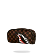 Sprayground Astuccio Sharks In Paris Wtf Bubble Brown Check Pouch - immagine 4