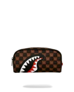 Sprayground Astuccio Sharks In Paris Wtf Bubble Brown Check Pouch - immagine 5