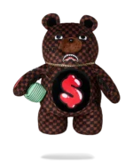 Sprayground Zaino Sharks In Paris Wtf Bubble Brown Check Moneybear Backpack