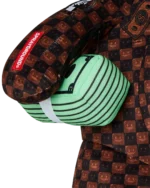 Sprayground Zaino Sharks In Paris Wtf Bubble Brown Check Moneybear Backpack - immagine 12