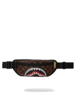 Sprayground Marsupio Sharks In Paris Wtf Bubble Brown Check Crossbody