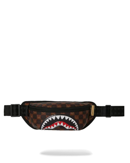 Sprayground Marsupio Sharks In Paris Wtf Bubble Brown Check Crossbody