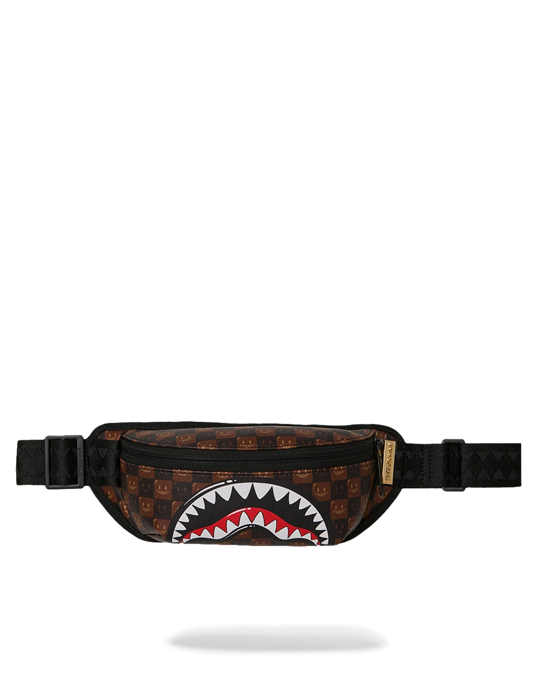 B9309_1 Sprayground Marsupio Sharks In Paris Wtf Bubble Brown Check Crossbody - immagine 1