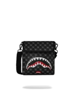 Sprayground Tracolla Sharks In Paris Wtf Bubbly Black Check messenger Sling