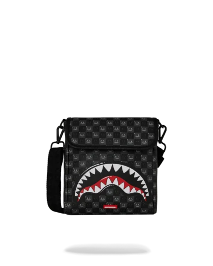 Sprayground Tracolla Sharks In Paris Wtf Bubbly Black Check messenger Sling