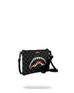 Sprayground Pochette Sharks In Paris Wtf Bubbly Black Check Crossover Clutch - immagine 2